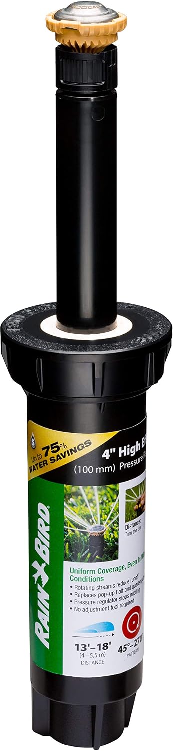 12SAPROPR HE Pro Rotary Sprinkler, Adj 45-270°, 13-18 Feet, 4"
