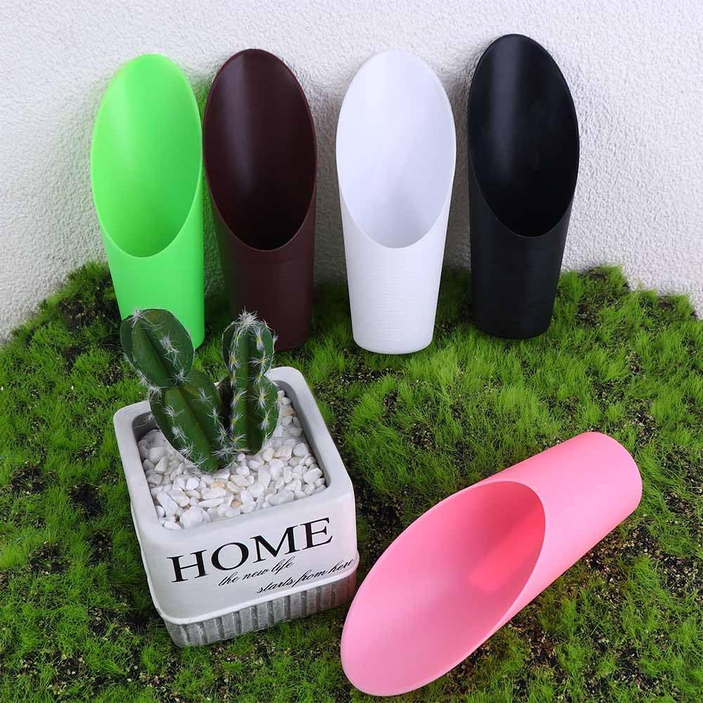 6PCS Garden Tool Gadget Bonsai Soil Scoops, 6.3in Long Plastic Garden Shovels, Colorful Small Soil Scoops, Plastic Spade Shovel Cup Succulent DIY Plant Helper