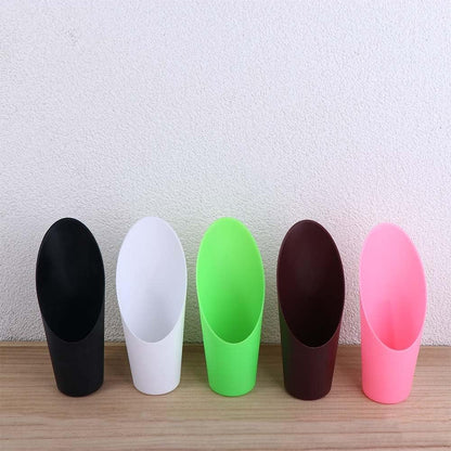 6PCS Garden Tool Gadget Bonsai Soil Scoops, 6.3in Long Plastic Garden Shovels, Colorful Small Soil Scoops, Plastic Spade Shovel Cup Succulent DIY Plant Helper