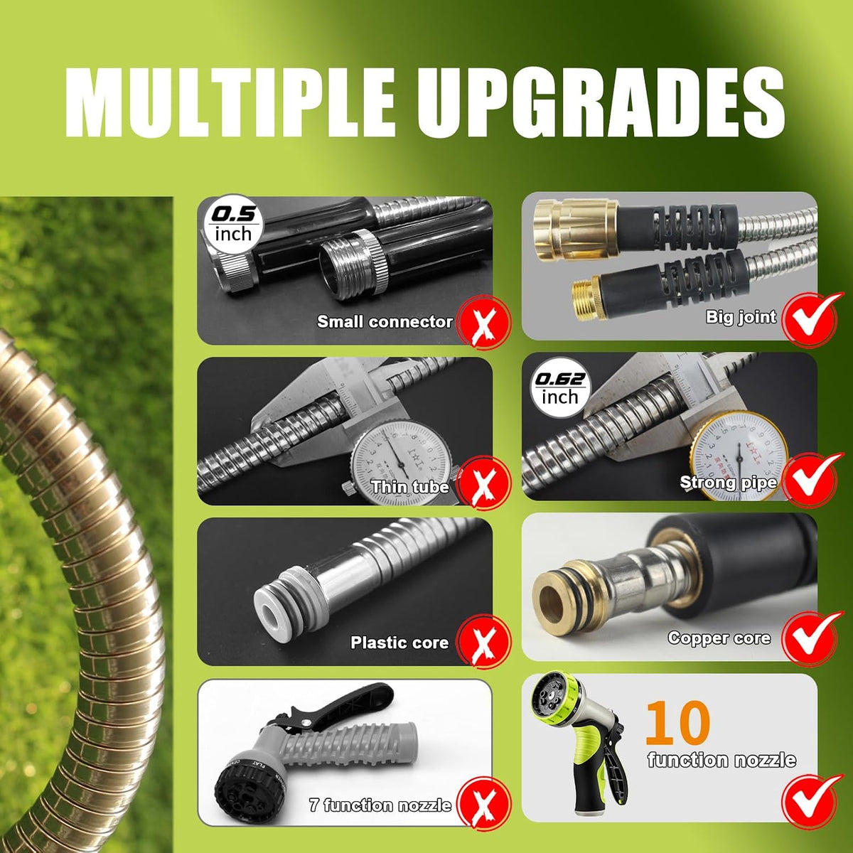 Garden Hose, Ultra Lightweight Water Hose 50FT