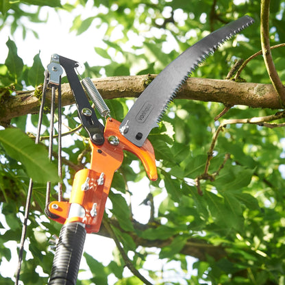 Telescopic Tree Pruner & Lopper 2 in 1 – Long Reach 3.3m Cutter, Retractable & Extendable Pole Saw for Branches – Lightweight Aluminium Pole, Steel Blade – Blade Cover Included