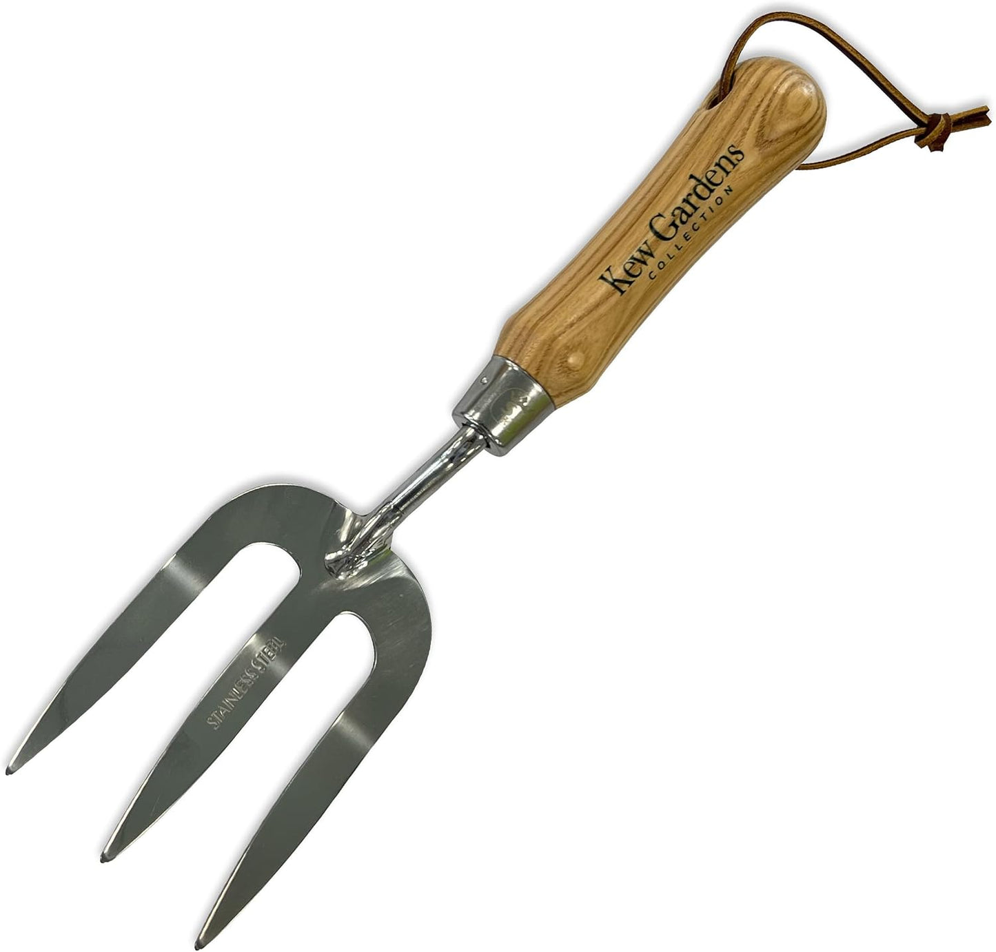3056KEW Kew Gardens Neverbend Stainless 3 Piece Hand Tool Gift Set – Planting Trowel, Transplant Trowel & Weed Fork – Mirror-Polished Stainless Steel Heads