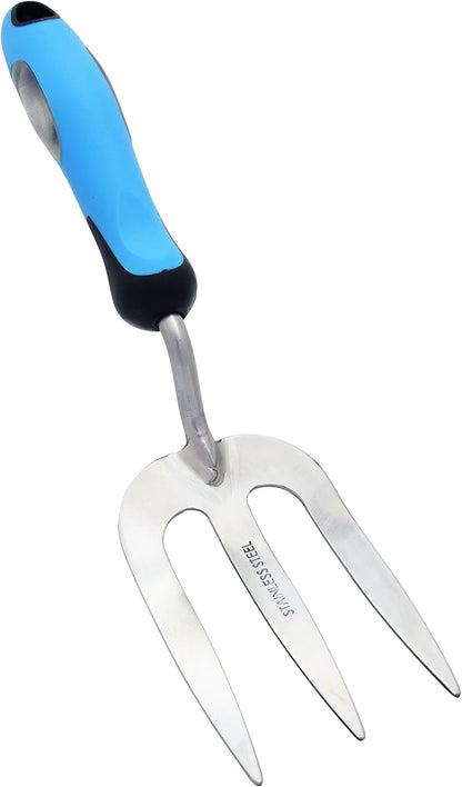 3056KEW Kew Gardens Neverbend Stainless 3 Piece Hand Tool Gift Set – Planting Trowel, Transplant Trowel & Weed Fork – Mirror-Polished Stainless Steel Heads