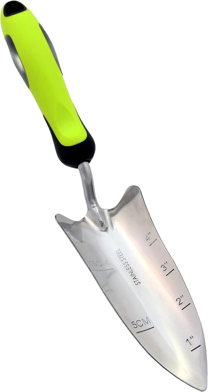 3056KEW Kew Gardens Neverbend Stainless 3 Piece Hand Tool Gift Set – Planting Trowel, Transplant Trowel & Weed Fork – Mirror-Polished Stainless Steel Heads
