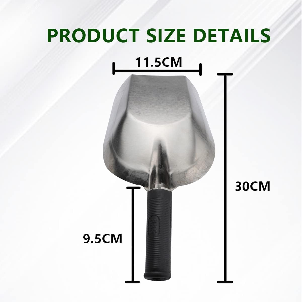 Garden Hand Shovel Stainless Steel 11.8" x 4.5" Scoop