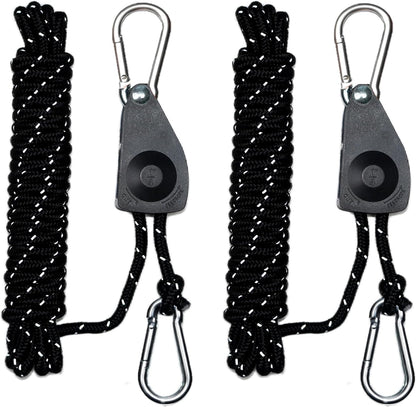 15ft Rope Ratchet Tie Downs Paracord Strap Camping Tensioner 1/8 in