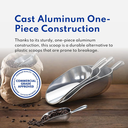 New Star 34585 Cast Aluminum Utility Scoop, 58-Ounce