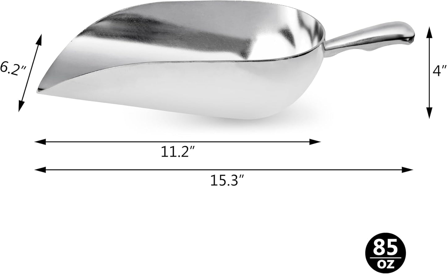 New Star 34585 Cast Aluminum Utility Scoop, 58-Ounce