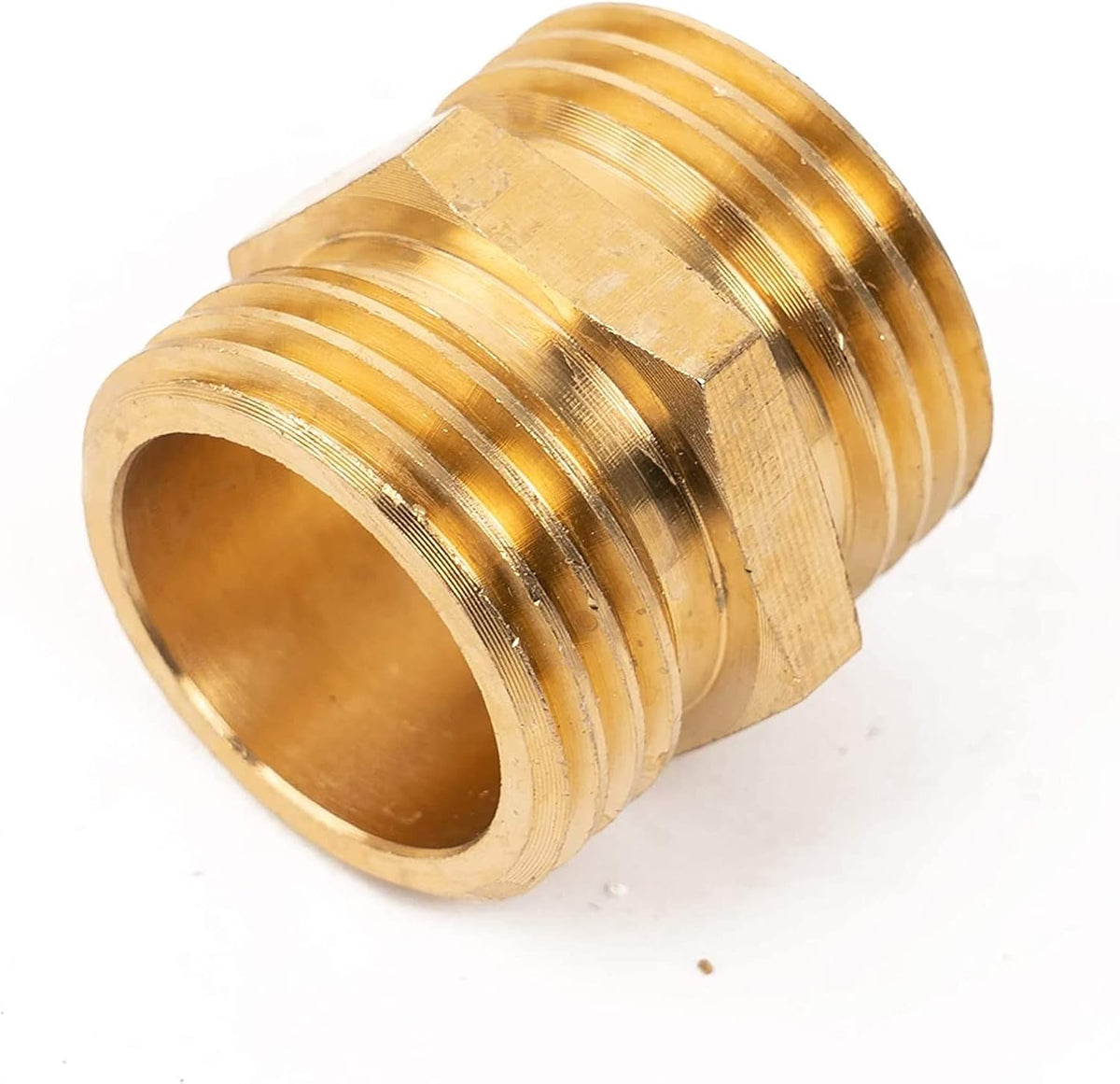 Garden Hose Adapter, 3/4 Inch Solid Brass Hose Connectors, 2 Pack Hose Connector with 2 Extra Washers (Female to Female)