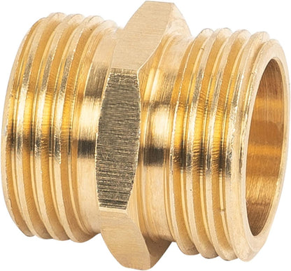 Garden Hose Adapter, 3/4 Inch Solid Brass Hose Connectors, 2 Pack Hose Connector with 2 Extra Washers (Female to Female)