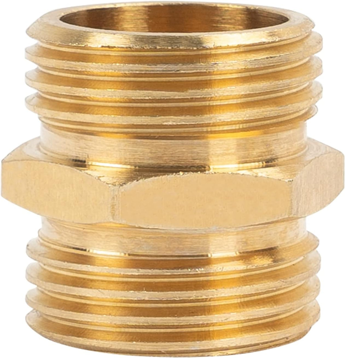 Garden Hose Adapter, 3/4 Inch Solid Brass Hose Connectors, 2 Pack Hose Connector with 2 Extra Washers (Female to Female)
