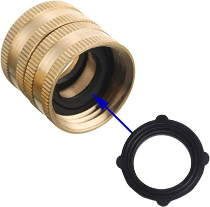 Garden Hose Adapter, 3/4 Inch Solid Brass Hose Connectors, 2 Pack Hose Connector with 2 Extra Washers (Female to Female)