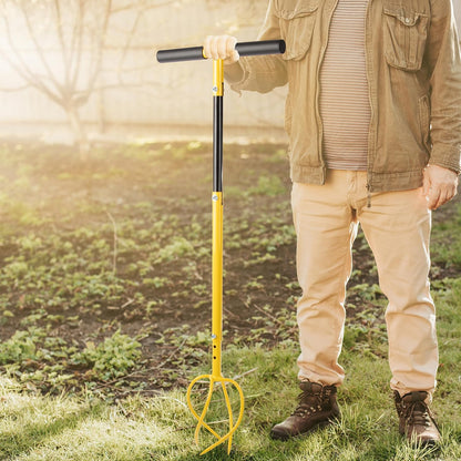 Tiller for Gardening - Adjustable Height Manual Twist Tiller Claw Hand Tiller Garden Tool - Soil Aerator, Garden Cultivator, Hand Tiller, or Compost Aerator Tool - Garden Hand Tools