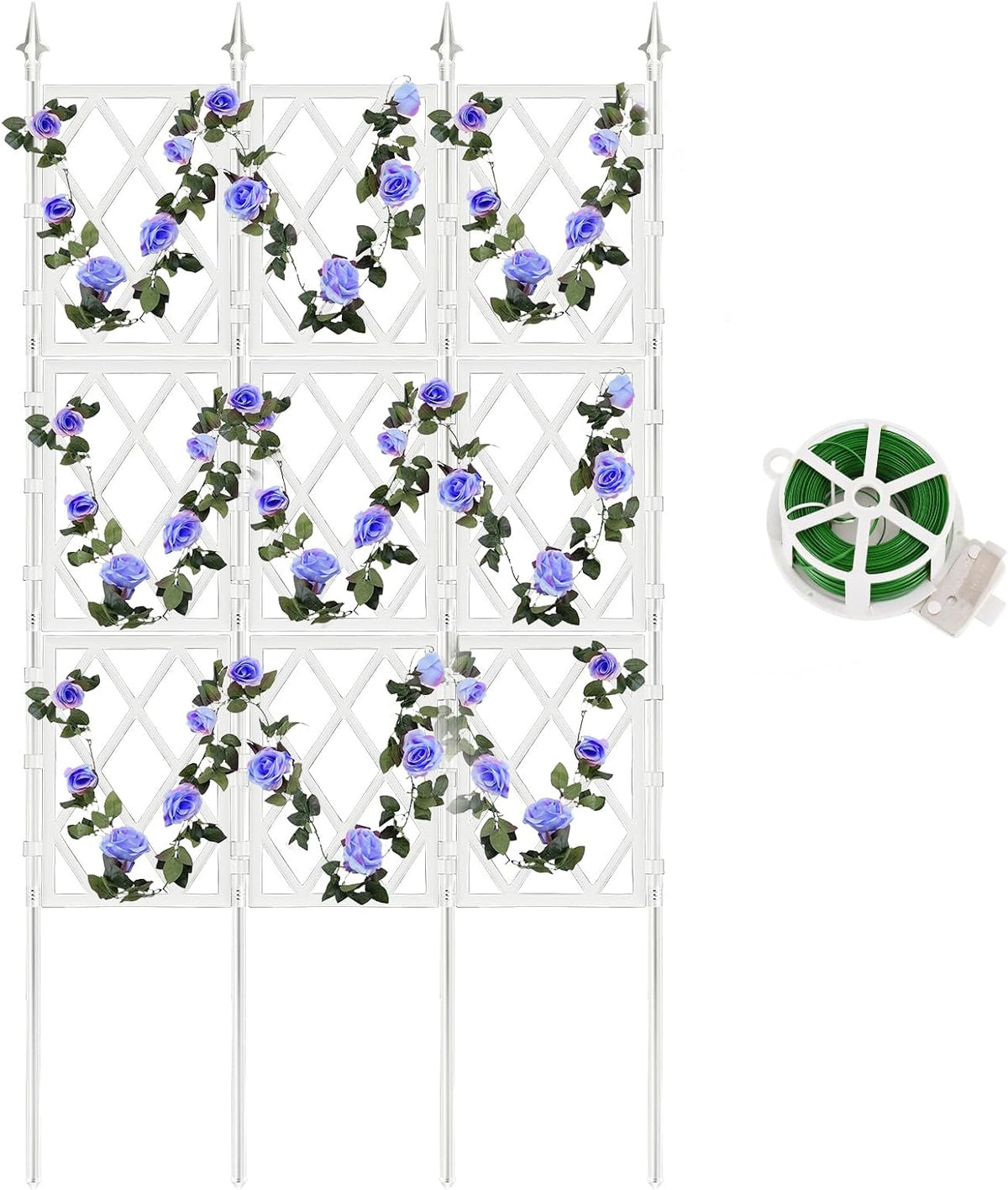 Garden Trellis for Climbing Plants Outdoor 63 Inch Iron Pipe
