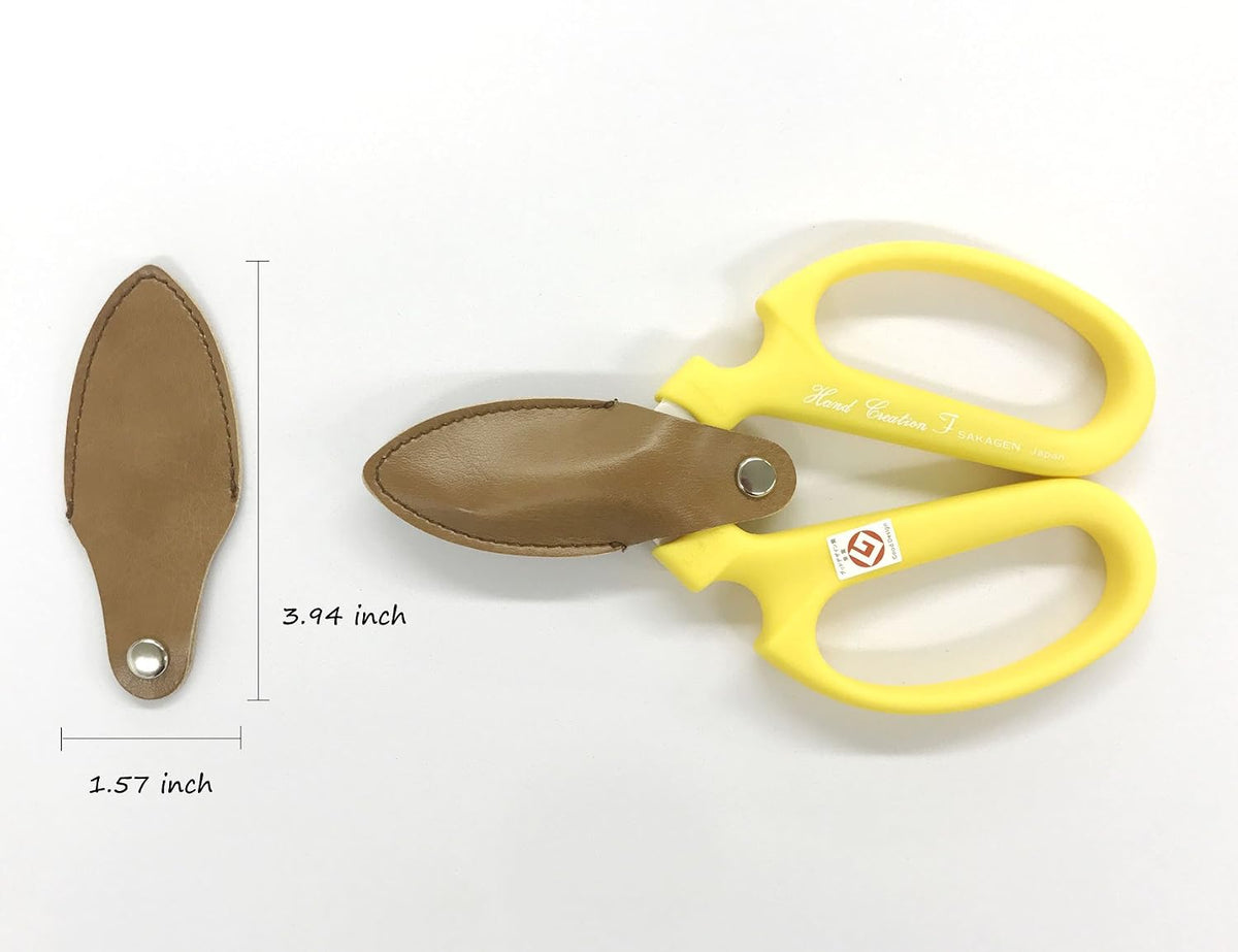 Flower Scissors Hand Creation F-170 (Yellow, 170mm)