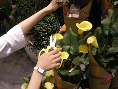 Flower Scissors Hand Creation F-170 (Yellow, 170mm)
