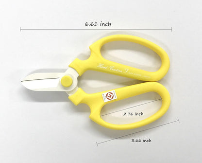 Flower Scissors Hand Creation F-170 (Yellow, 170mm)