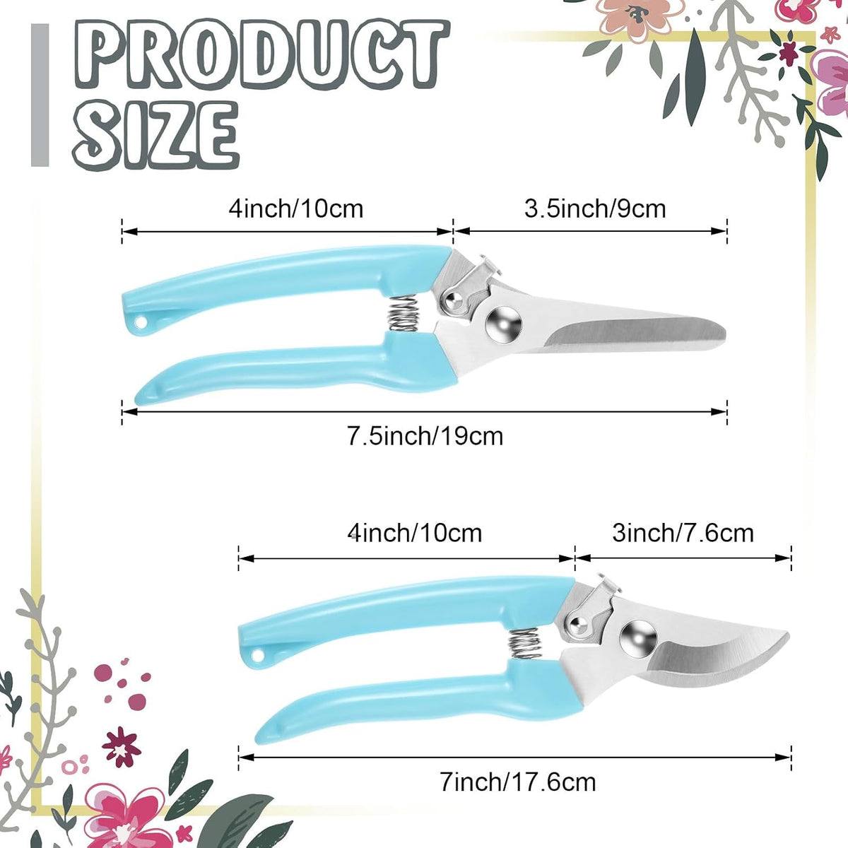 24 Pcs Garden Flower Shears Pruning Scissors Valentine Heavy Duty Plant Scissor Garden Clippers Hand Bypass Pruner for Gardening Plants Hedge Tree Cutting Miniature Bonsai Modeling(Beige)