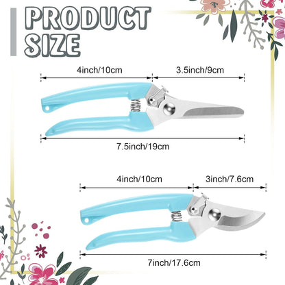 24 Pcs Garden Flower Shears Pruning Scissors Valentine Heavy Duty Plant Scissor Garden Clippers Hand Bypass Pruner for Gardening Plants Hedge Tree Cutting Miniature Bonsai Modeling(Beige)