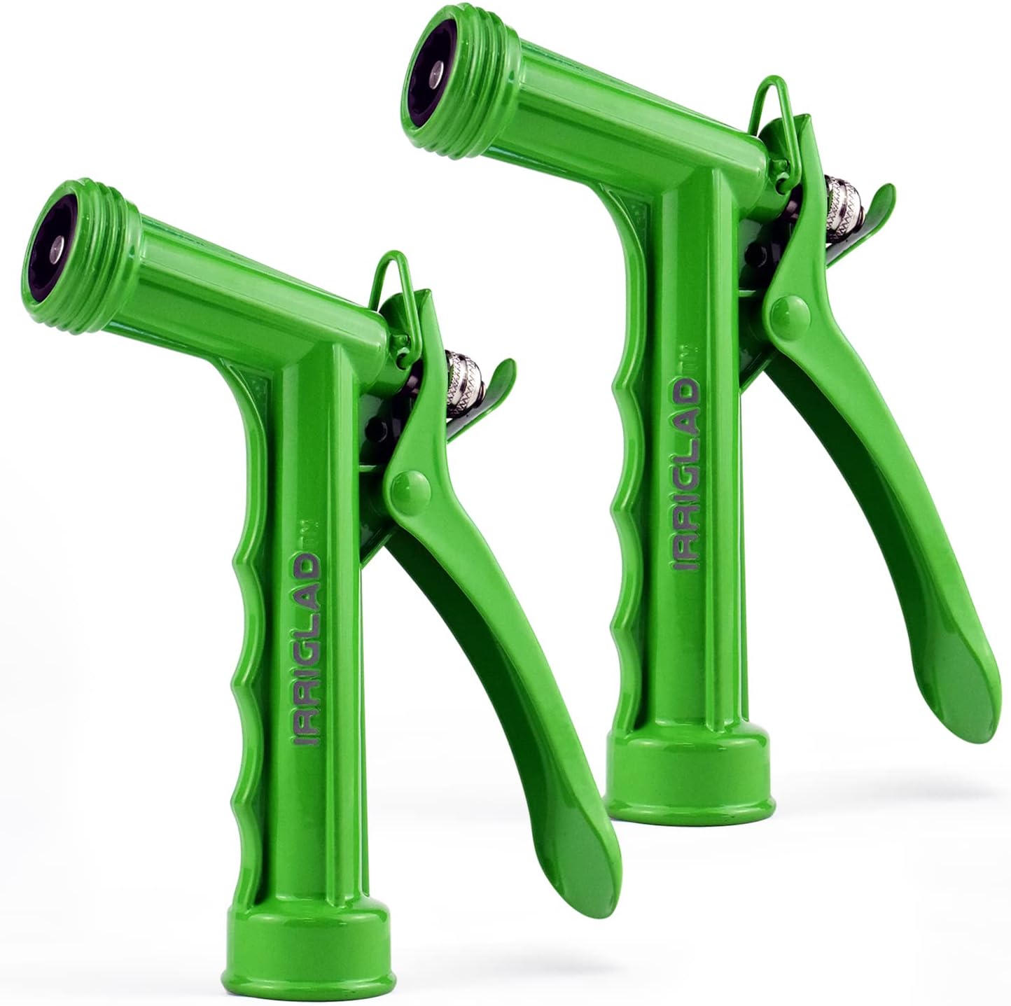 Hose Nozzle 2 Pack, Full Size Pistol Grip Water Nozzle Sprayer with Threaded Front, High Pressure Nozzle, Adjustable Spray Water Flow for Watering Plants, Showering Pet, Washing Car, Cleaning