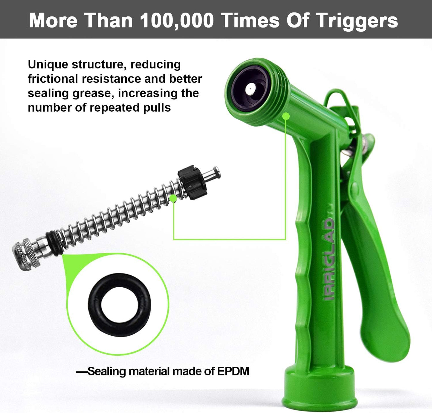 Hose Nozzle 2 Pack, Full Size Pistol Grip Water Nozzle Sprayer with Threaded Front, High Pressure Nozzle, Adjustable Spray Water Flow for Watering Plants, Showering Pet, Washing Car, Cleaning