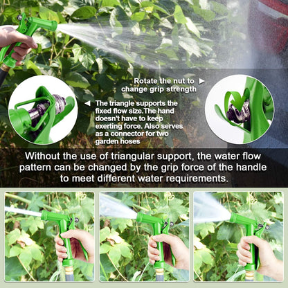 Hose Nozzle 2 Pack, Full Size Pistol Grip Water Nozzle Sprayer with Threaded Front, High Pressure Nozzle, Adjustable Spray Water Flow for Watering Plants, Showering Pet, Washing Car, Cleaning