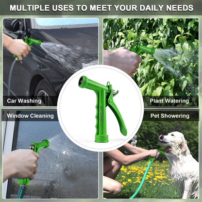 Hose Nozzle 2 Pack, Full Size Pistol Grip Water Nozzle Sprayer with Threaded Front, High Pressure Nozzle, Adjustable Spray Water Flow for Watering Plants, Showering Pet, Washing Car, Cleaning