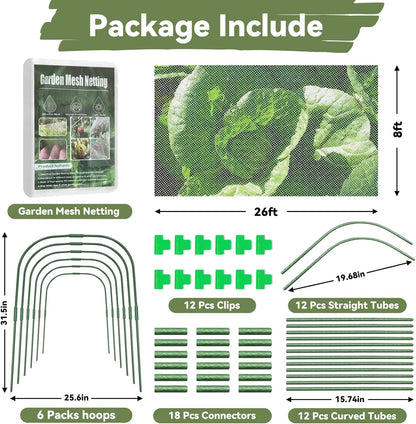 Garden Mesh Netting Kit Protect Fruit Vegetable from Birds Bugs