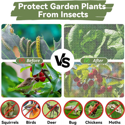 Garden Mesh Netting Kit Protect Fruit Vegetable from Birds Bugs