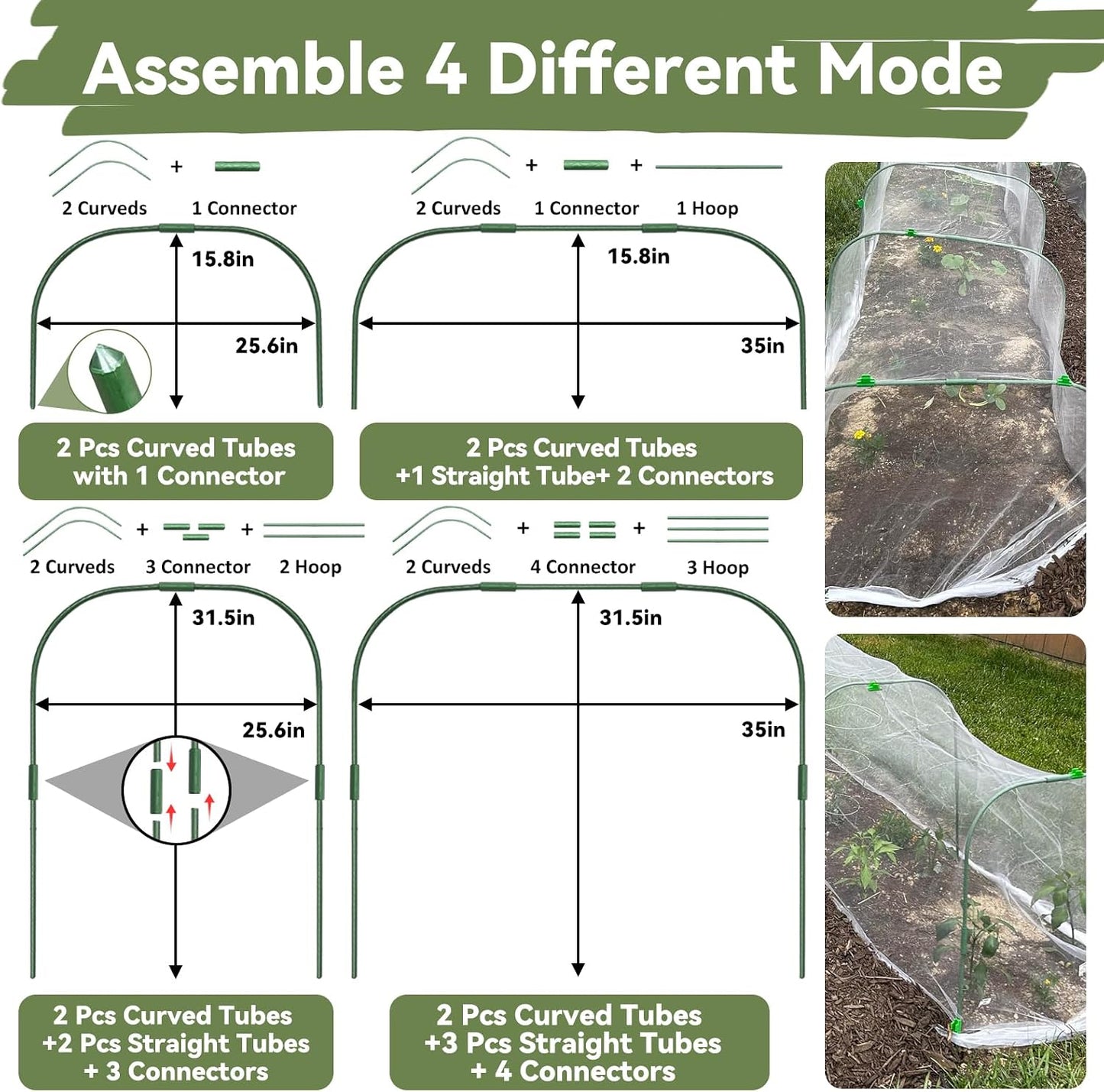 Garden Mesh Netting Kit Protect Fruit Vegetable from Birds Bugs