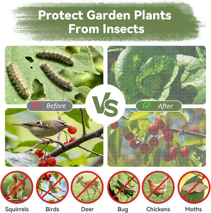 Garden Mesh Netting Kit Protect Fruit Vegetable from Birds Bugs