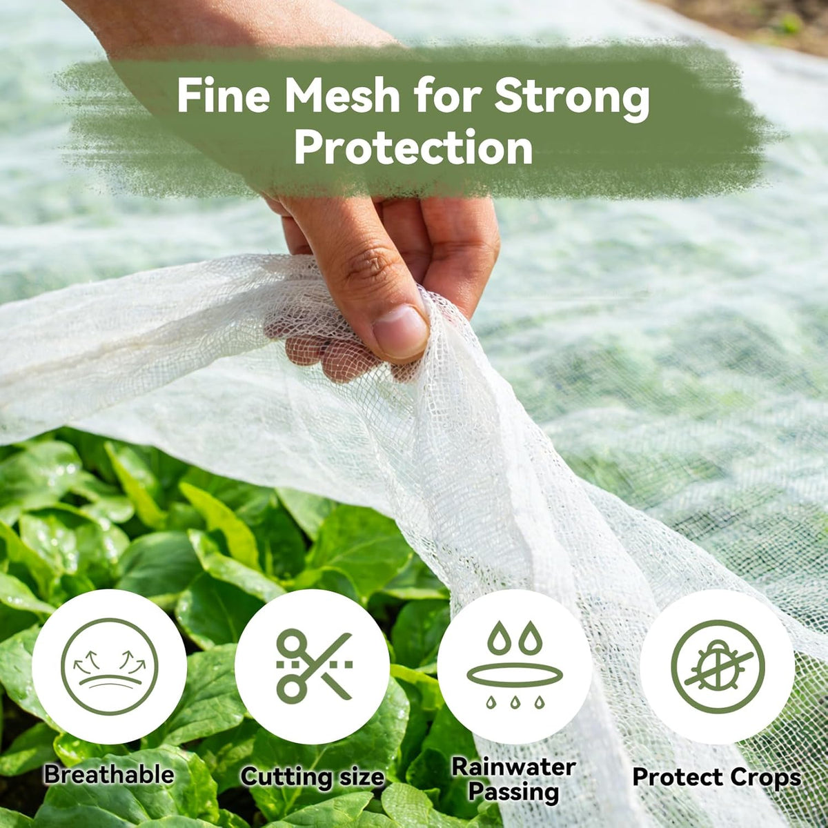 Garden Mesh Netting Kit Protect Fruit Vegetable from Birds Bugs