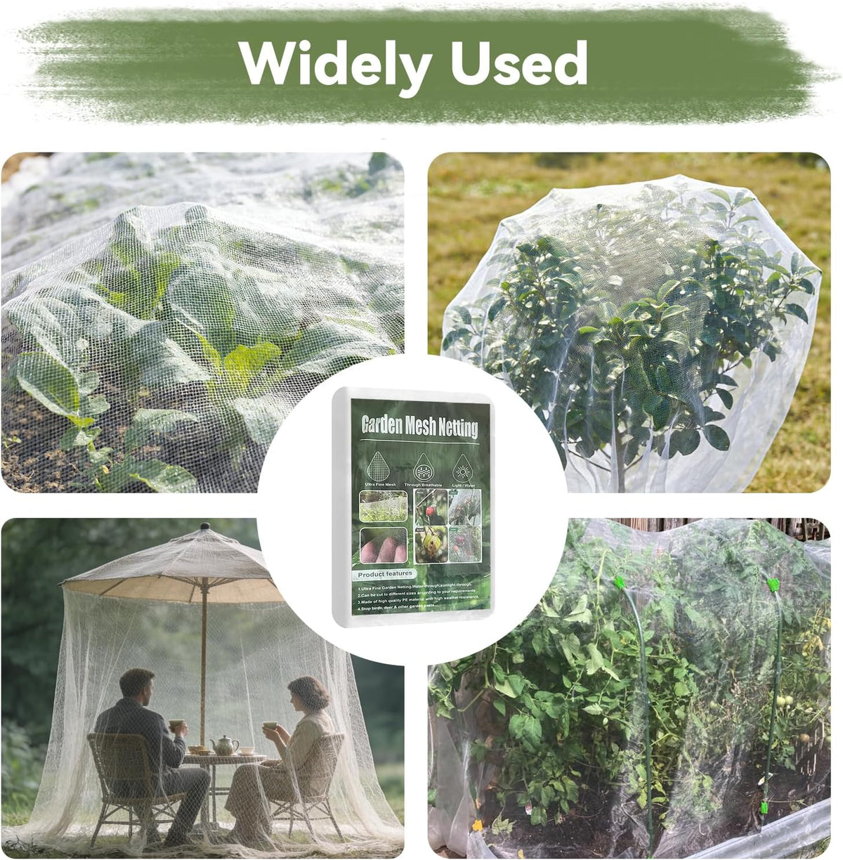 Garden Mesh Netting Kit Protect Fruit Vegetable from Birds Bugs
