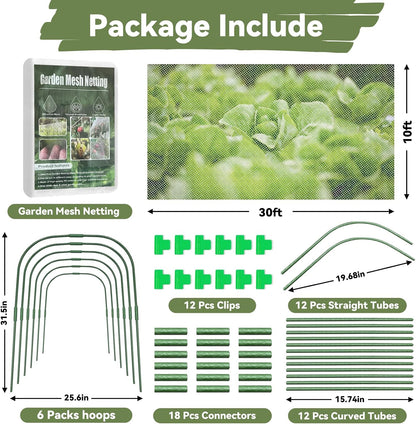 Garden Mesh Netting Kit Protect Fruit Vegetable from Birds Bugs