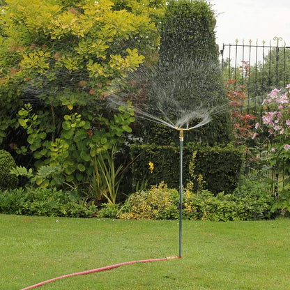 3-Arm Garden Sprinkler, 2 Pack High-Rise Lawn Sprinkler with Adjustable Telescoping Base, 360 Degree Rotation Sprinklers for Large Area Coverage Gardening Watering Lawn Irrigation System
