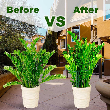 Plant Support Stakes, 6 Pack Metal Peony Cages and Supports, Garden Stakes Plant Support Cage, Large Plant Support Ring for Outdoor Indoor Snake Plant Peony Rose Flowers Vine (10" W x 15.8" H)