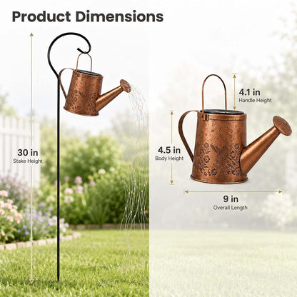 Solar Watering Can Light, LED String Lantern, Hummingbird Garden Yard Decor