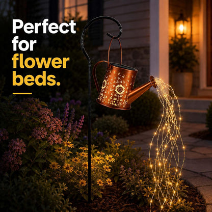 Solar Watering Can Light, LED String Lantern, Hummingbird Garden Yard Decor