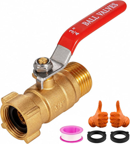 RV Hose Splitter 2 Way Heavy Duty, Brass Garden Hose Y Splitter