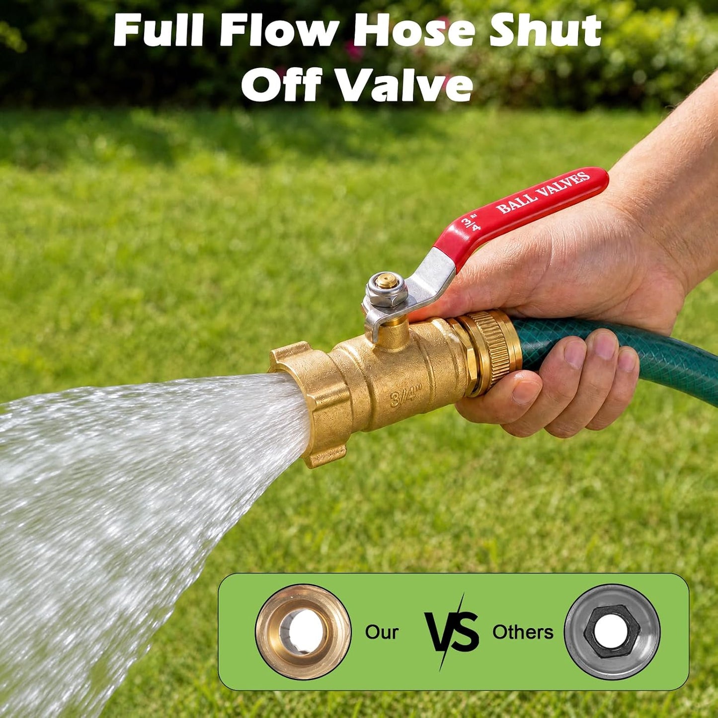 RV Hose Splitter 2 Way Heavy Duty, Brass Garden Hose Y Splitter