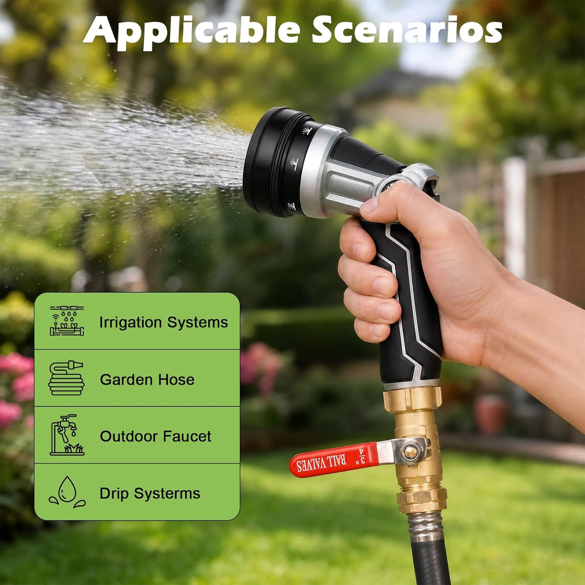 RV Hose Splitter 2 Way Heavy Duty, Brass Garden Hose Y Splitter