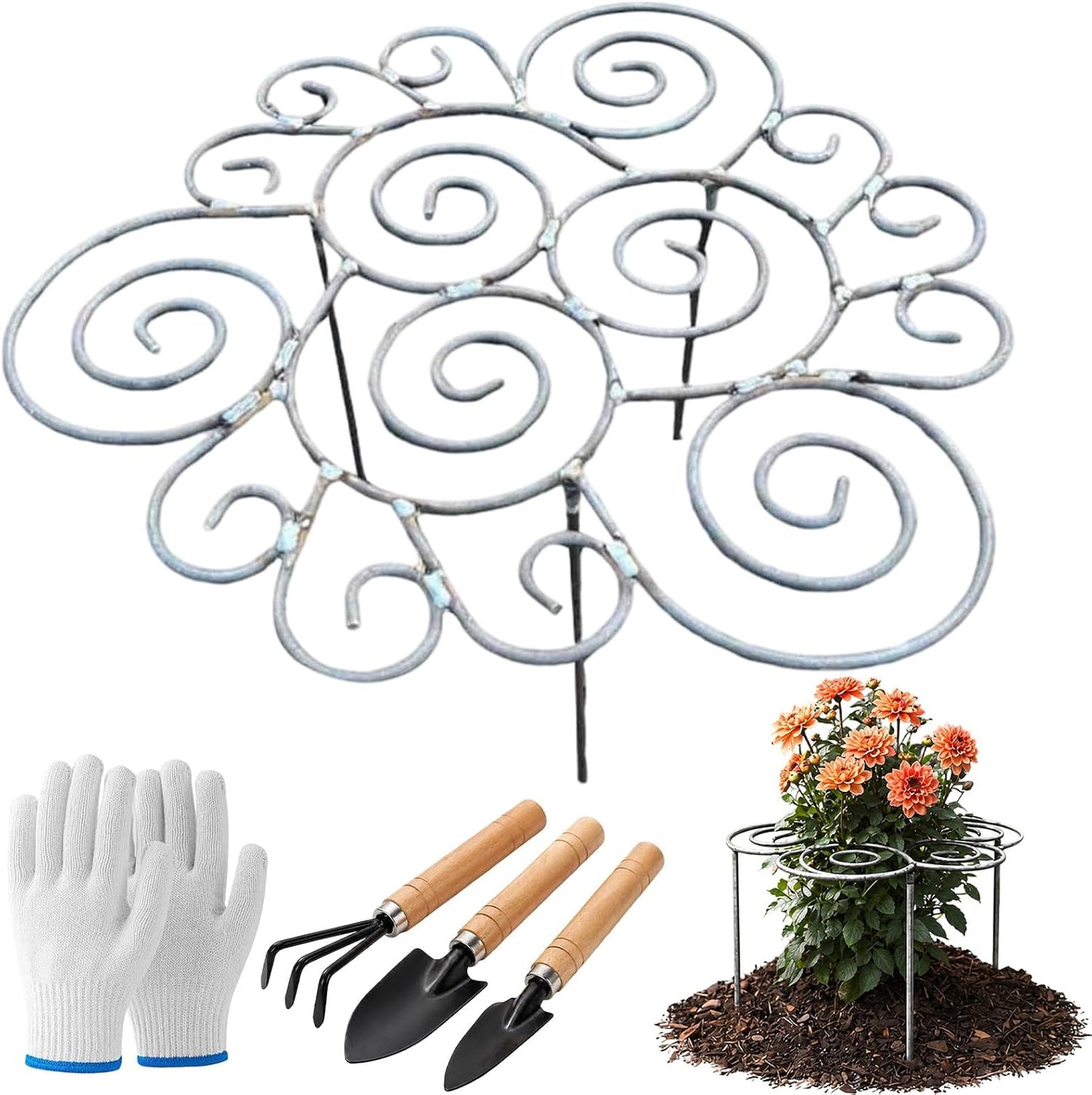 Metal Plant Support Ring for Peony Cages & Garden, 2026 New Reusable Peony Supports for Outdoor Plants, Weather Peony Plant Support, Flower Hoop for Upright Growth and Protection (1pc s)