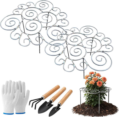 Metal Plant Support Ring for Peony Cages & Garden, 2026 New Reusable Peony Supports for Outdoor Plants, Weather Peony Plant Support, Flower Hoop for Upright Growth and Protection (1pc s)