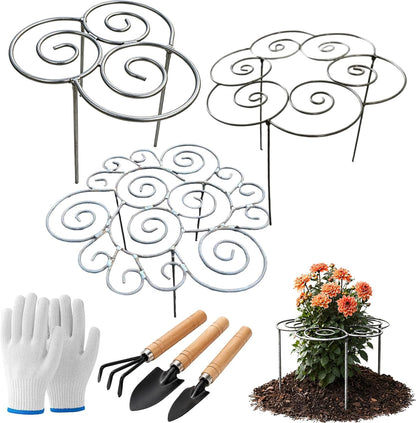 Metal Plant Support Ring for Peony Cages & Garden, 2026 New Reusable Peony Supports for Outdoor Plants, Weather Peony Plant Support, Flower Hoop for Upright Growth and Protection (1pc s)