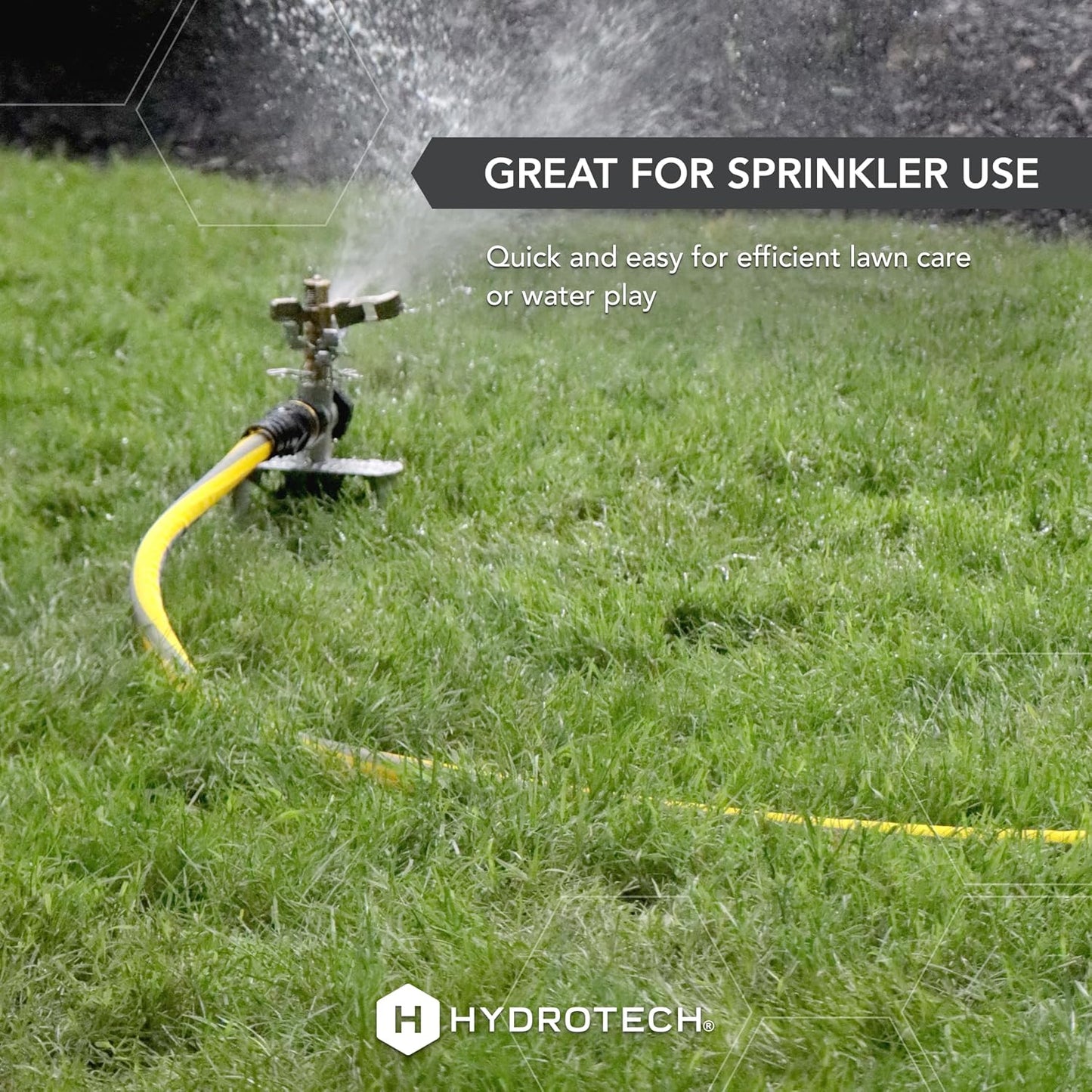 FlatJacket 5/8" 25 ft Garden Hose with Patented Force Control Technology- Flexible, Kink-Free, Lightweight Hose for Lawn, Garden, Car Washing, Deck and Patio Cleaning