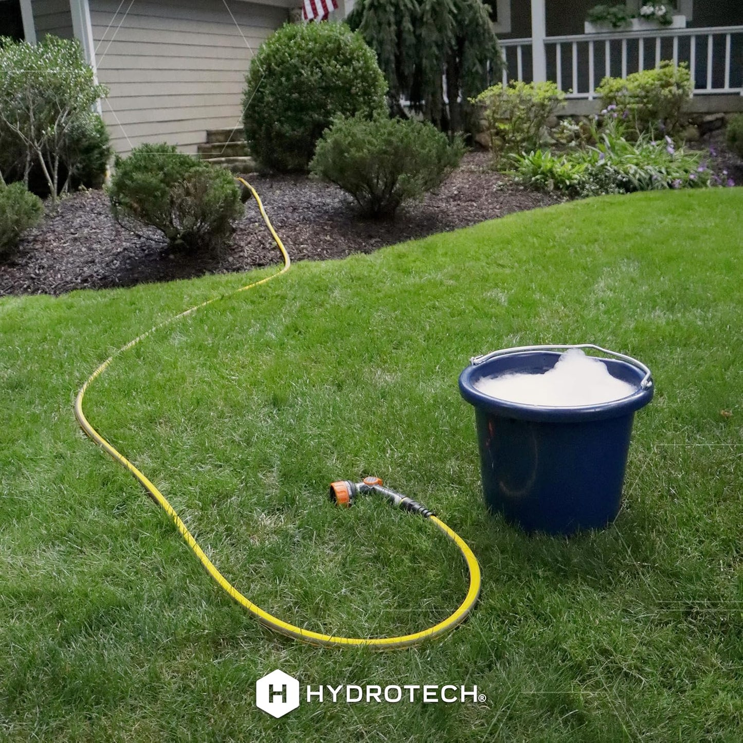 FlatJacket 5/8" 25 ft Garden Hose with Patented Force Control Technology- Flexible, Kink-Free, Lightweight Hose for Lawn, Garden, Car Washing, Deck and Patio Cleaning