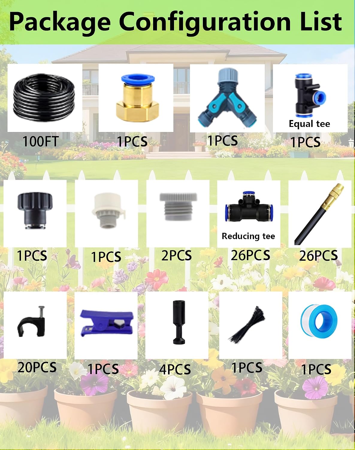 360° Adjustable Drip Irrigation Sprinkler Kit – Garden Watering System