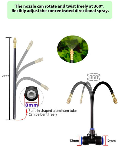 360° Adjustable Drip Irrigation Sprinkler Kit – Garden Watering System