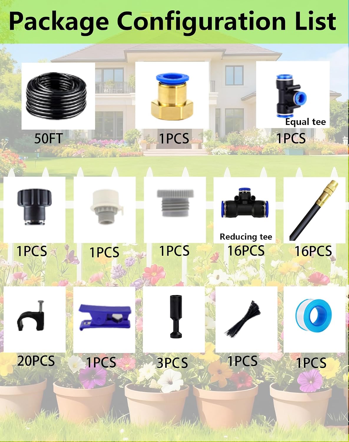 360° Adjustable Drip Irrigation Sprinkler Kit – Garden Watering System