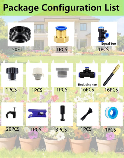 360° Adjustable Drip Irrigation Sprinkler Kit – Garden Watering System